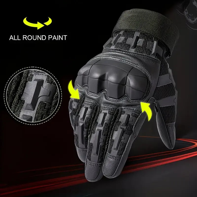 Full-Finger Multi-Functional Tactical Gloves, TPU Exoskeleton Impact Protection, Five-Finger Touchscreen Precision Control, Anti-Slip Wear-Resistant Palm, Essential for Outdoor Riding and Tactical Training./GREEN .XL code
