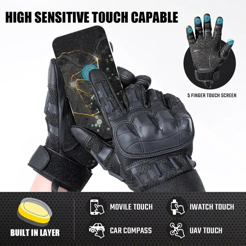 Full-Finger Multi-Functional Tactical Gloves, TPU Exoskeleton Impact Protection, Five-Finger Touchscreen Precision Control, Anti-Slip Wear-Resistant Palm, Essential for Outdoor Riding and Tactical Training./GREEN .XL code