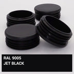 20 Pcs Inserts of Tubes Ronds of Black, RAL 9005, Bouchons of Hose Bouchons of Poteau of Cloture in Plastic, 60 mm