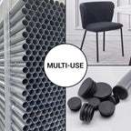 20 Pcs Inserts of Tubes Ronds of Black, RAL 9005, Bouchons of Hose Bouchons of Poteau of Cloture in Plastic, 60 mm