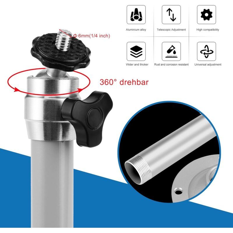 Holder of Plafond Videoprojecteur Mounted Aluminum Mounted Au Plafond Rotation a 90 Degree 360 Wall