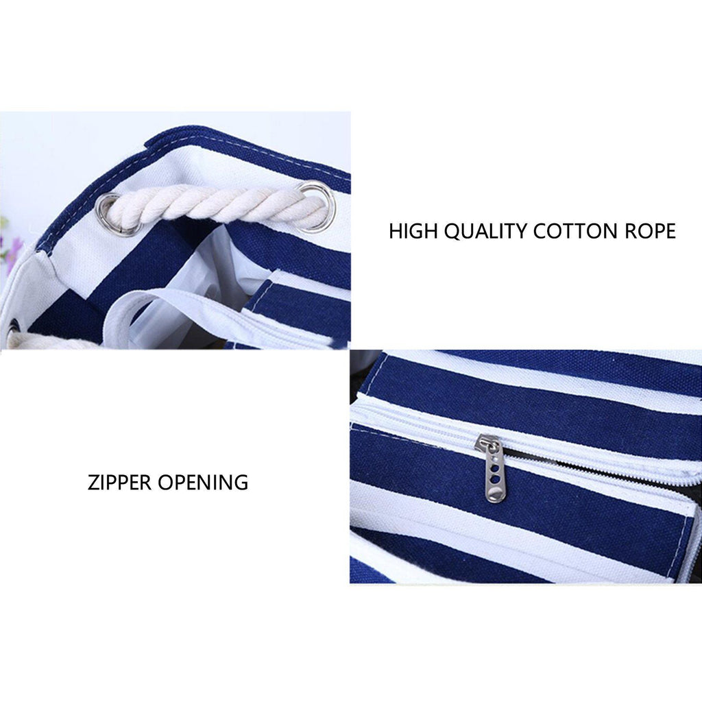 Extra Large Waterproof Beach Tote Bag With Zipper for Women Travel Gym Shopping