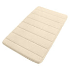 White Non Slip Absorbent Bathroom Rug, Extra Soft Machine Washable Bath Mat for Tub and Shower, 24 x 16 in