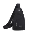 Waterproof Crossbody Sling Bag for Women and Men, Black Small Chest Backpack for Hiking Travel Camping