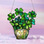 St Patricks Day Shamrock Acrylic Hanging Ornaments for Irish Party Wall and Wreath Decor