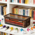Large Clear Pencil Case With Snap Tight Lid, Plastic Crayon Marker Box for Art Craft Storage