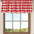 Plaid Window Valance Curtain, Farmhouse Kitchen Bedroom Living Room Decor, 15 x 55 in