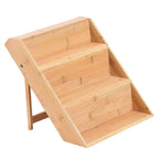 Bamboo Spice Rack Organizer, Space Saving Seasoning Cabinet Shelf for Kitchen Makeup and Spice Storage