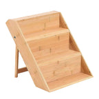 Bamboo Spice Rack Organizer, Space Saving Seasoning Cabinet Shelf for Kitchen Makeup and Spice Storage