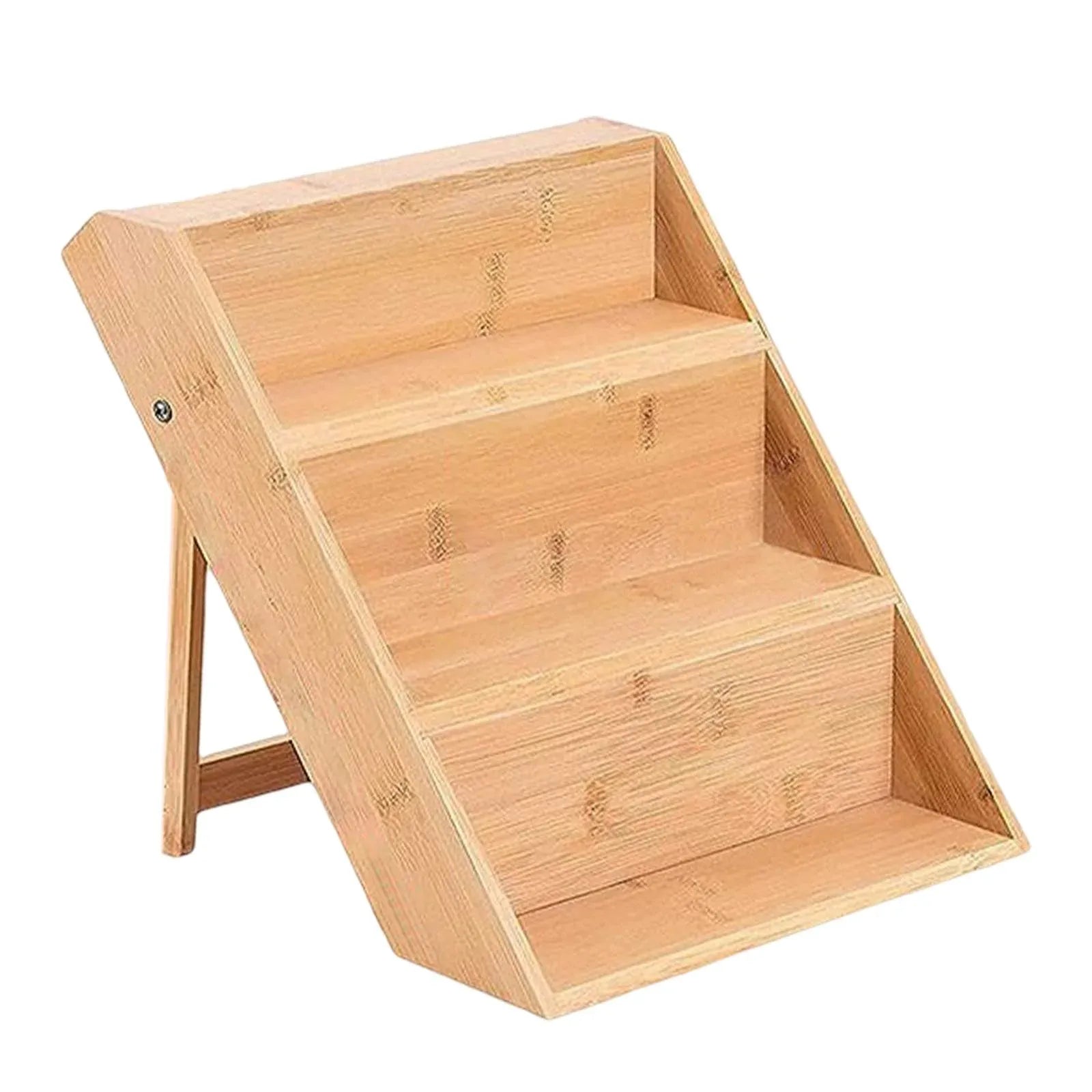 Bamboo Spice Rack Organizer, Space Saving Seasoning Cabinet Shelf for Kitchen Makeup and Spice Storage