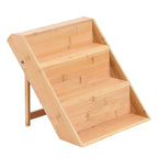 Bamboo Spice Rack Organizer, Space Saving Seasoning Cabinet Shelf for Kitchen Makeup and Spice Storage