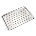 Stainless Steel Baking Sheet Tray, Perforated Cookie Pan and Food Serving Tray for Baking, 27 x 20 x 2.5 cm