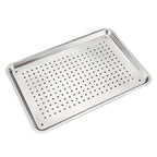 Stainless Steel Baking Sheet Tray, Perforated Cookie Pan and Food Serving Tray for Baking, 27 x 20 x 2.5 cm