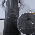 Black Waterproof PVC Apron, Heavy Duty Anti Corrosion Rubber Apron for Lab Cleaning Butcher and Barbecue, 80 x 55 cm