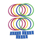 10 Pieces Agility Training Rings, Footwork Hopscotch Toy and Sensory Sports Equipment for Kids, 28 cm