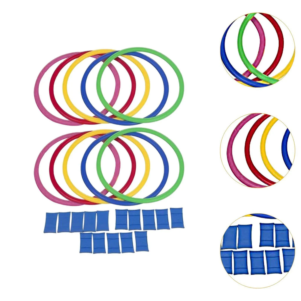 10 Pieces Agility Training Rings, Footwork Hopscotch Toy and Sensory Sports Equipment for Kids, 28 cm