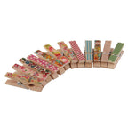 100 Pcs Mini Wooden Clothespins, Small Photo Paper Craft Clips for Hanging Decorations, 35 x 10 mm