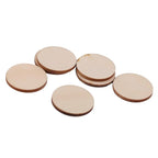 50 Pack Unfinished Round Wooden Discs for Crafts and Book Signing Boards, 5 Sizes