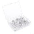 100 Pieces Clear Round Head Upholstery Spiral Nail Studs, Furniture Sofa Tack Pins and Fasteners