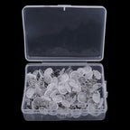 100 Pieces Clear Round Head Upholstery Spiral Nail Studs, Furniture Sofa Tack Pins and Fasteners