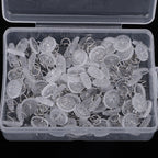 100 Pieces Clear Round Head Upholstery Spiral Nail Studs, Furniture Sofa Tack Pins and Fasteners