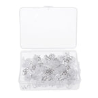 100 Pieces Clear Round Head Upholstery Spiral Nail Studs, Furniture Sofa Tack Pins and Fasteners