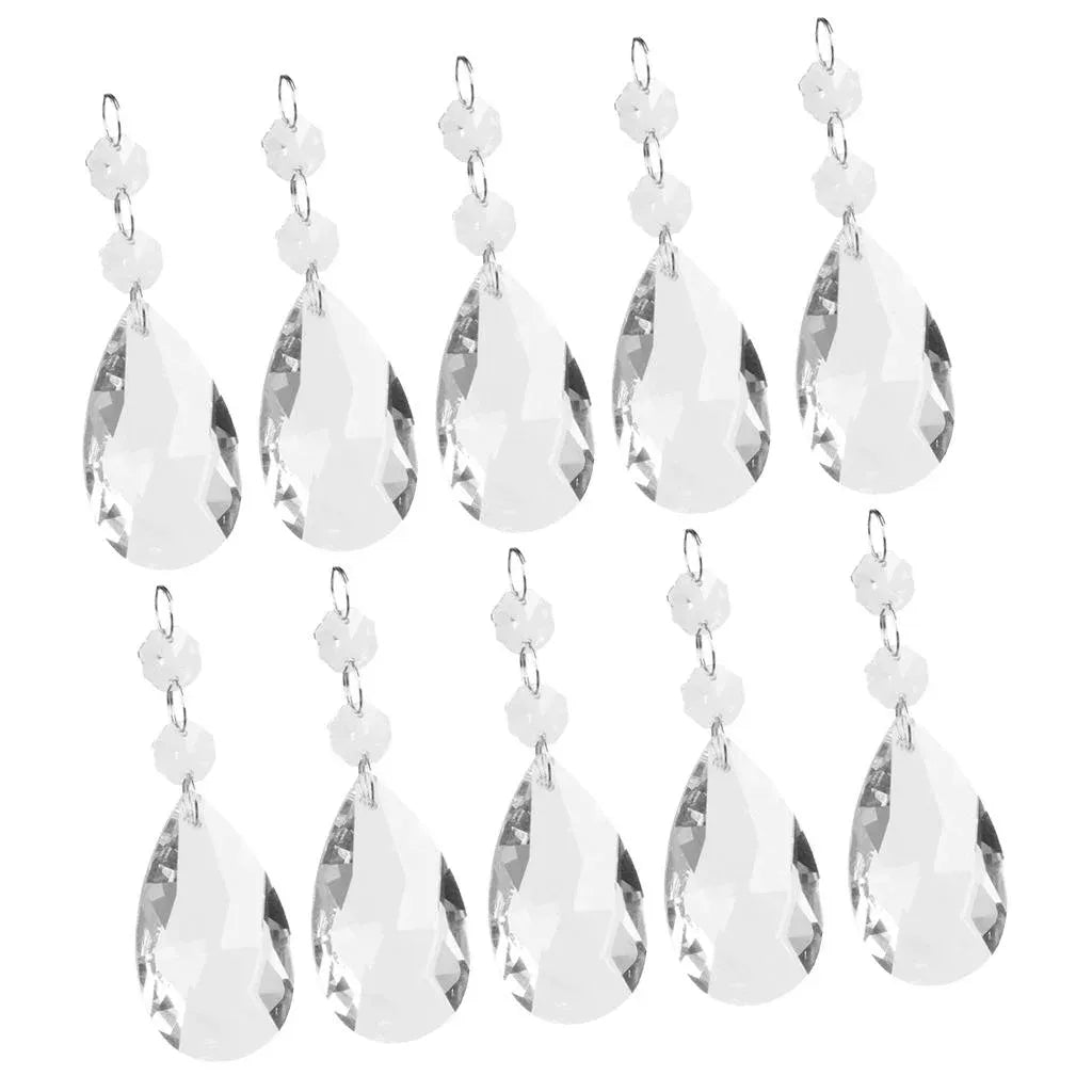20 Pcs Clear Crystal Chandelier Prism Pendants, Hanging Ball Pendants Made of Glass, 38 mm