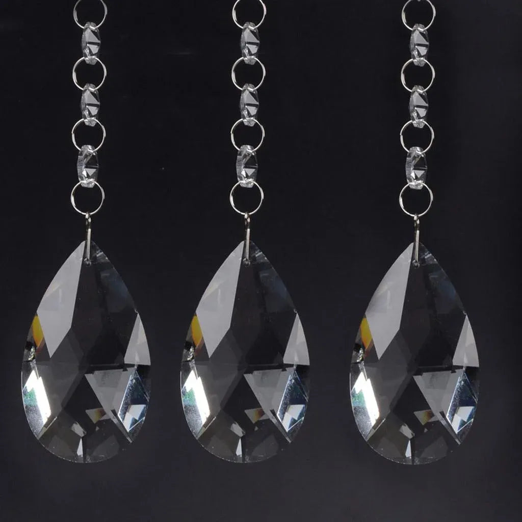 20 Pcs Clear Crystal Chandelier Prism Pendants, Hanging Ball Pendants Made of Glass, 38 mm