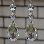 20 Pcs Clear Crystal Chandelier Prism Pendants, Hanging Ball Pendants Made of Glass, 38 mm