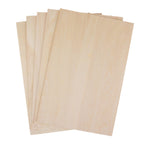 5 Pcs Balsa Wood Panels, Unfinished Basswood Sheets for DIY Crafts and Miniature Models, 300 x 200 x 2 mm