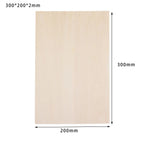 5 Pcs Balsa Wood Panels, Unfinished Basswood Sheets for DIY Crafts and Miniature Models, 300 x 200 x 2 mm