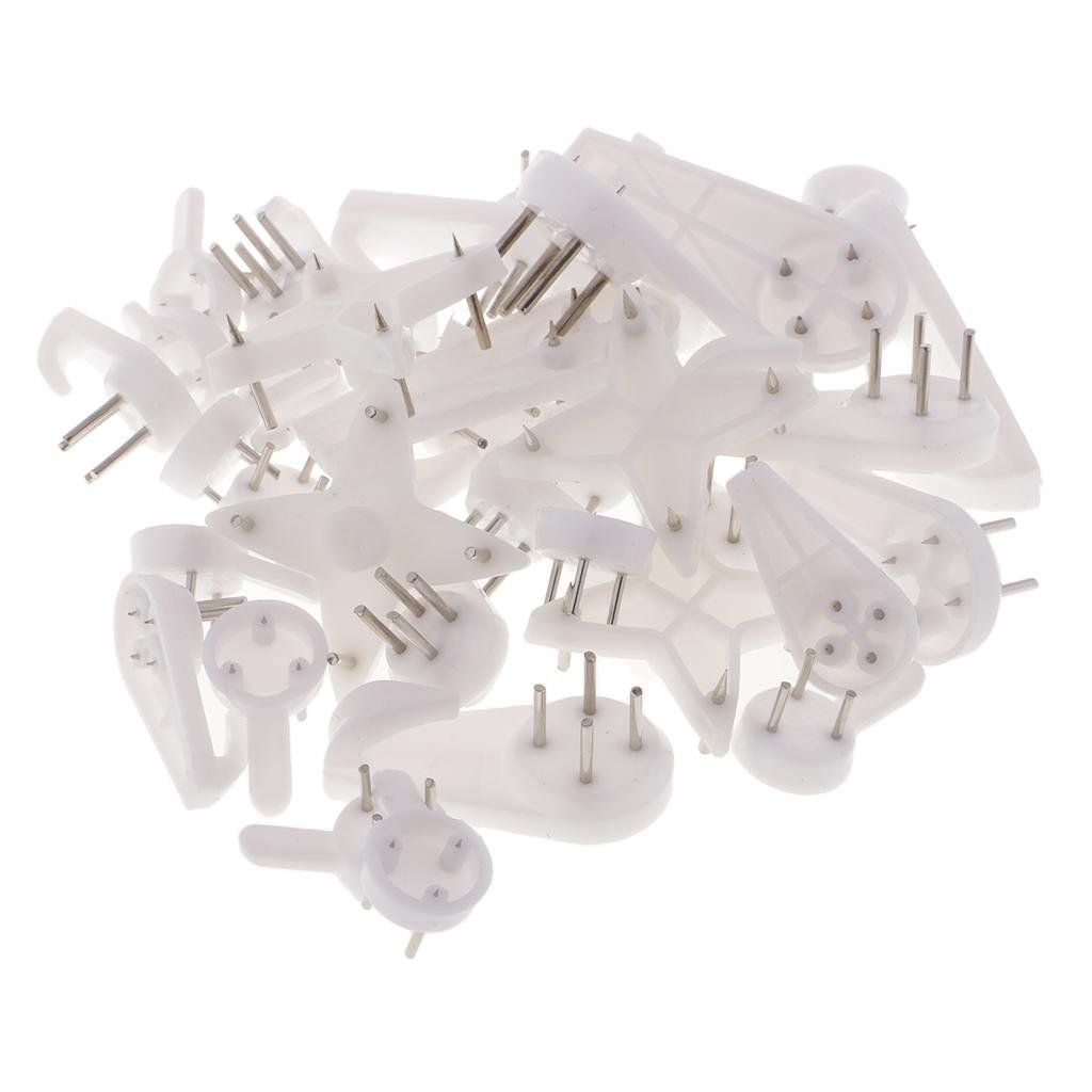 40 Count Heavy Duty Picture Hangers for Brick Concrete and Cinder Walls With Installation Pins