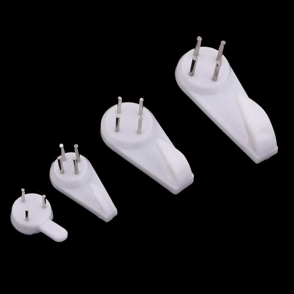 40 Count Heavy Duty Picture Hangers for Brick Concrete and Cinder Walls With Installation Pins