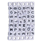 200 Pieces Mixed Square Acrylic Alphabet Beads, Large Hole Letter Charms for Bracelets Necklaces and Jewelry Making, 6 mm