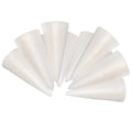 30 Pack Polystyrene Craft Foam Cones, Smooth Foam for Sculpture Modeling Crafts and Floral Arrangement, 70 to 150 mm