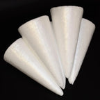 30 Pack Polystyrene Craft Foam Cones, Smooth Foam for Sculpture Modeling Crafts and Floral Arrangement, 70 to 150 mm