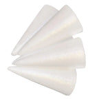 30 Pack Polystyrene Craft Foam Cones, Smooth Foam for Sculpture Modeling Crafts and Floral Arrangement, 70 to 150 mm