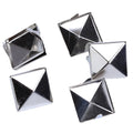 100 Pcs Pyramid Studs Spots Spikes Rivets for Punk Leathercraft DIY Biker Projects, 12 mm