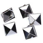100 Pcs Pyramid Studs Spots Spikes Rivets for Punk Leathercraft DIY Biker Projects, 12 mm
