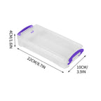 Large Capacity Clear Plastic Pencil Case With Snap Tight Lid, Crayon and Marker Storage Box
