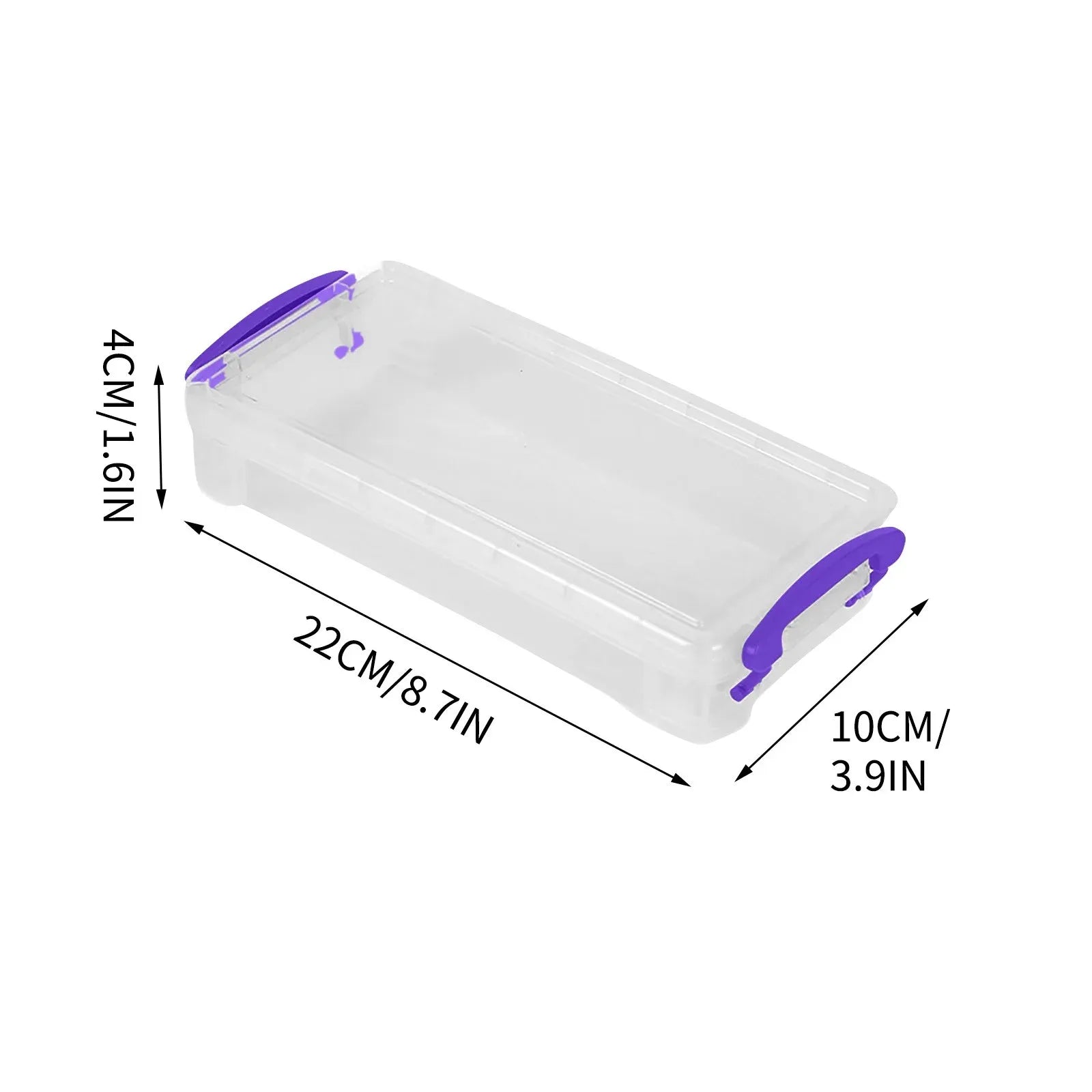 Large Capacity Clear Plastic Pencil Case With Snap Tight Lid, Crayon and Marker Storage Box