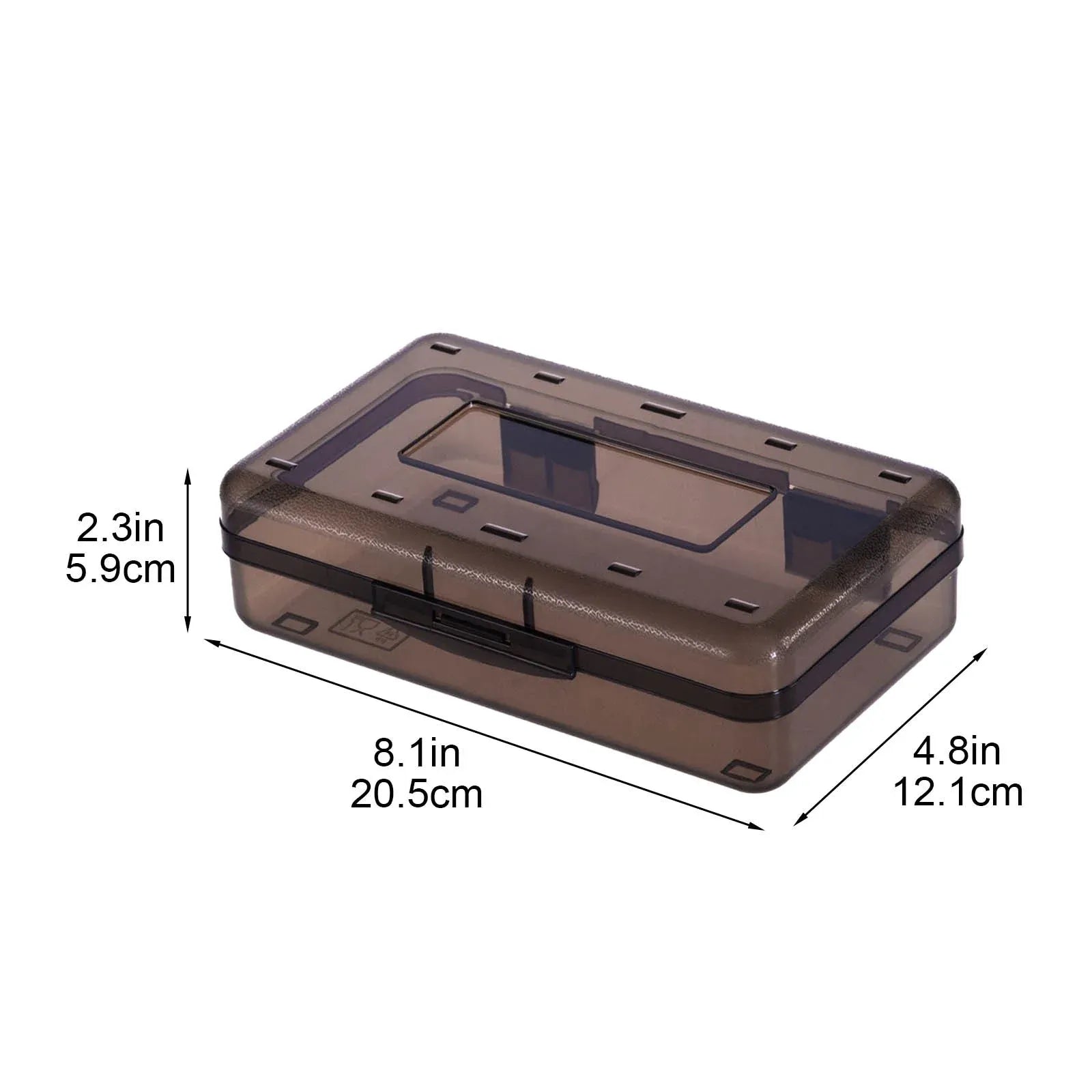Large Capacity Clear Plastic Pencil Case With Snap Tight Lid, Crayon and Marker Storage Box