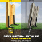 2 Piece Fence Post Repair Kit, Steel Brackets for Broken or Rotted Wooden Posts for Garden Yard Patio Fences