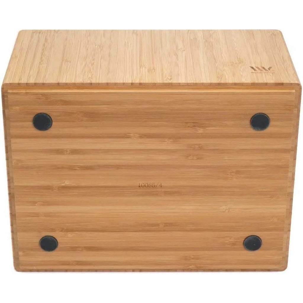Bamboo Storage Box With Handles, Stackable Organizer Bin for Toys Bedding Clothes Closet Office Shelf, 14 x 11 x 6.5 in