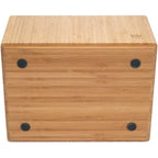 Bamboo Storage Box With Handles, Stackable Organizer Bin for Toys Bedding Clothes Closet Office Shelf, 14 x 11 x 6.5 in