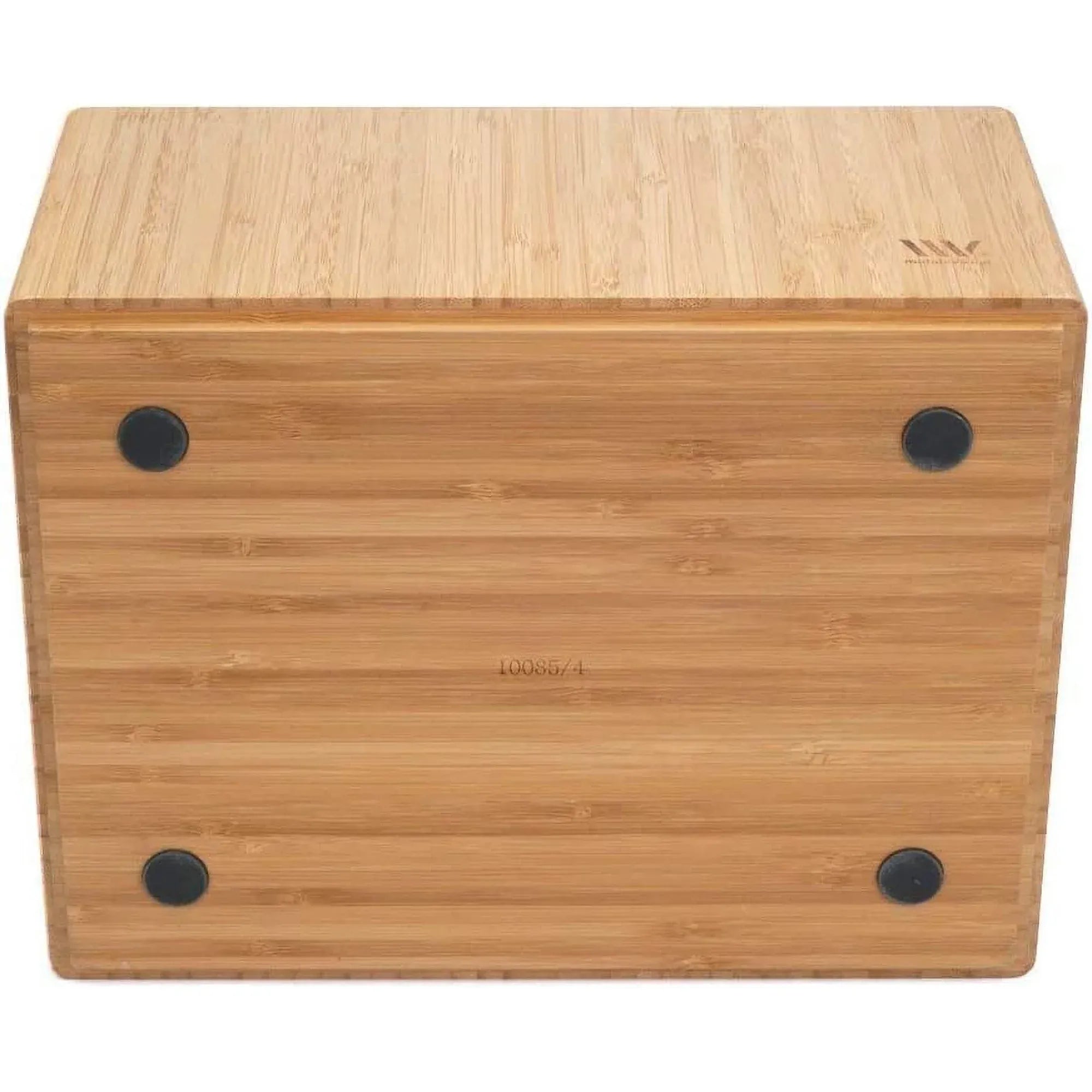 Bamboo Storage Box With Handles, Stackable Organizer Bin for Toys Bedding Clothes Closet Office Shelf, 14 x 11 x 6.5 in