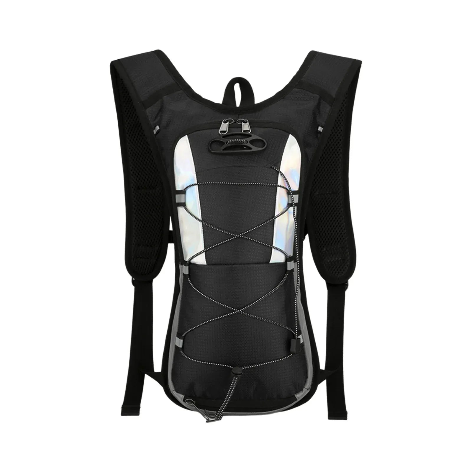 Lightweight Hydration Backpack, Polyester Water Pack With Padded Straps for Hiking Running Biking Climbing, 16.93 x 9.06 x 1.97 in