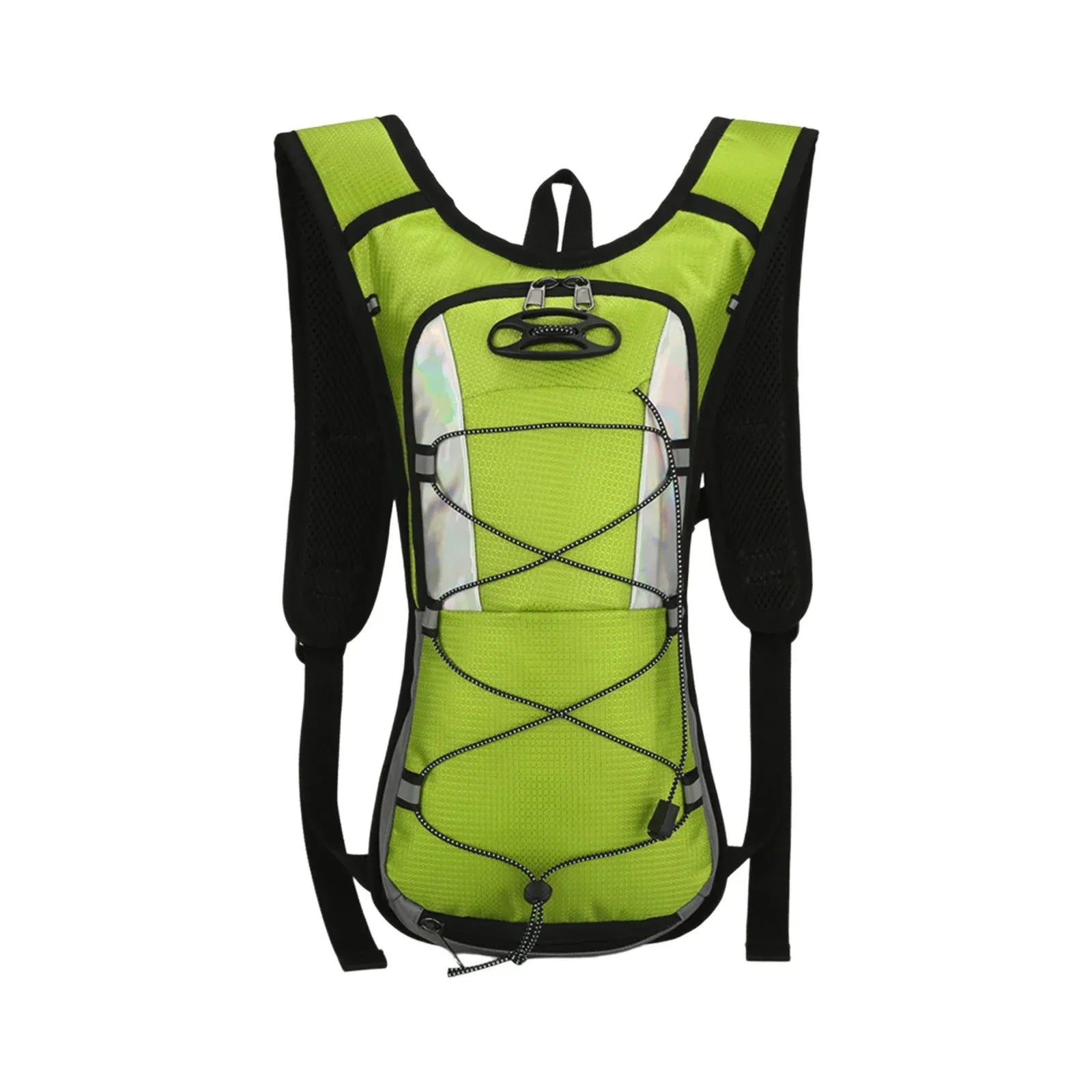 Lightweight Hydration Backpack, Polyester Water Pack With Padded Straps for Hiking Running Biking Climbing, 16.93 x 9.06 x 1.97 in