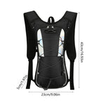 Lightweight Hydration Backpack, Polyester Water Pack With Padded Straps for Hiking Running Biking Climbing, 16.93 x 9.06 x 1.97 in