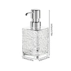 Clear Gray Foaming Soap Dispenser, Refillable Plastic Pump Bottle for Bathroom and Kitchen, 6.1 x 2.67 in